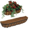 Budget ???? Kingfisher Garden Kingfisher Wall Trough Flower Planter Wrough Iron Coco Liner 24 Inch WG24T ???? -Silverline Shop unnamed file 1187