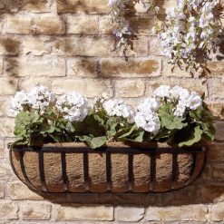 Budget ???? Kingfisher Garden Kingfisher Wall Trough Flower Planter Wrough Iron Coco Liner 24 Inch WG24T ???? -Silverline Shop unnamed file 1189
