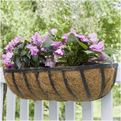 Budget ???? Kingfisher Garden Kingfisher Wall Trough Flower Planter Wrough Iron Coco Liner 24 Inch WG24T ???? -Silverline Shop unnamed file 1190