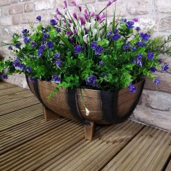 Budget ???? Kingfisher Garden Kingfisher Wood Effect Plant Half Barrel Plastic Planter Trough 16 Inch PPOT02 ???? -Silverline Shop unnamed file 1198