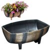 Flash Sale ???? Kingfisher Garden Kingfisher Wood Effect Plant Half Barrel Plastic Planter Trough 22 Inch PPOT01 ✨ -Silverline Shop unnamed file 1202