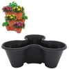 Hot Sale ???? Sealants And Tools Direct Strawberry And Flower Stackable Planter Plant Pots Black THW87-B ???? -Silverline Shop unnamed file 1231