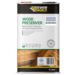 New ???? Everbuild Lumberjack Wood Preserver 5 Litre - Silver Birch LJSB05 ????