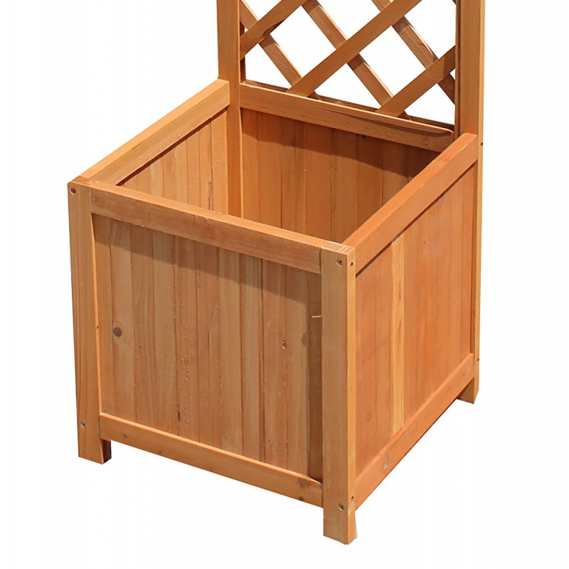Buy ???? Kingfisher Garden Kingfisher Square Garden Wood Planter Wooden Trellis Backed 1.6m Tall PLANTER1 ???? 6 Buy ???? Kingfisher Garden Kingfisher Square Garden Wood Planter Wooden Trellis Backed 1.6m Tall PLANTER1 ???? - Image 4