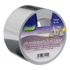 Budget ???? Ultratape Rhino Aluminium Silver Grey Foil Tape 75mm X 46m ✔️