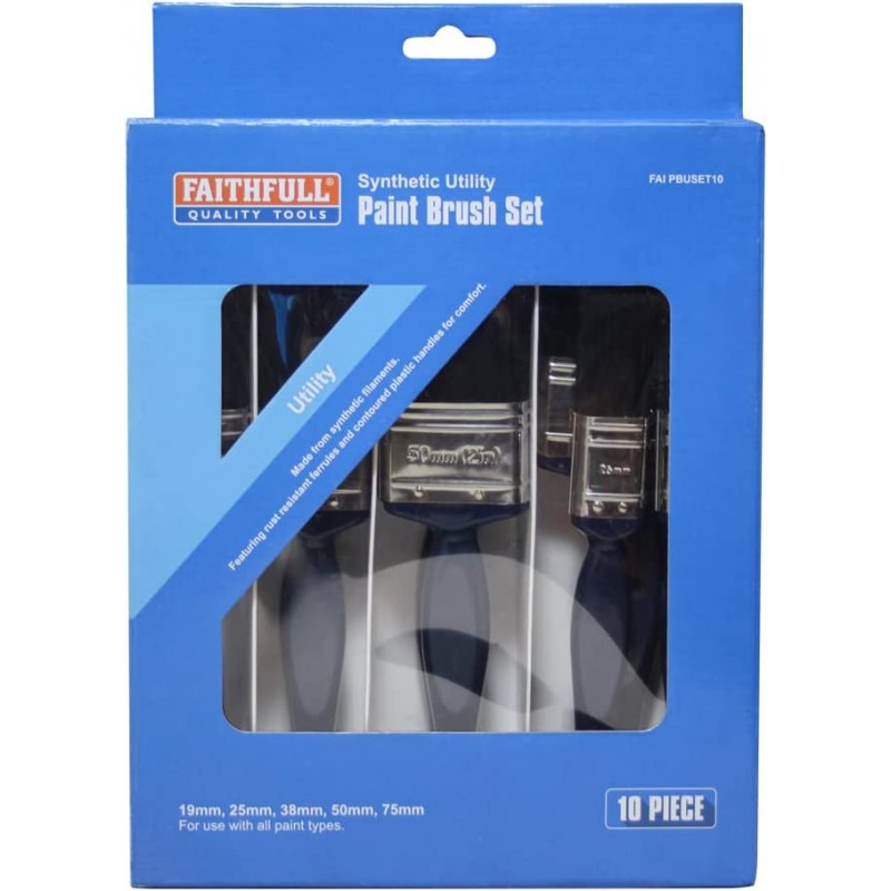 Brand new ✨ FaithFull Tools Faithfull Decorators Paint Brush 10pc Mixed Set FAIPBUSET10 ???? 7 Brand new ✨ FaithFull Tools Faithfull Decorators Paint Brush 10pc Mixed Set FAIPBUSET10 ???? - Image 5