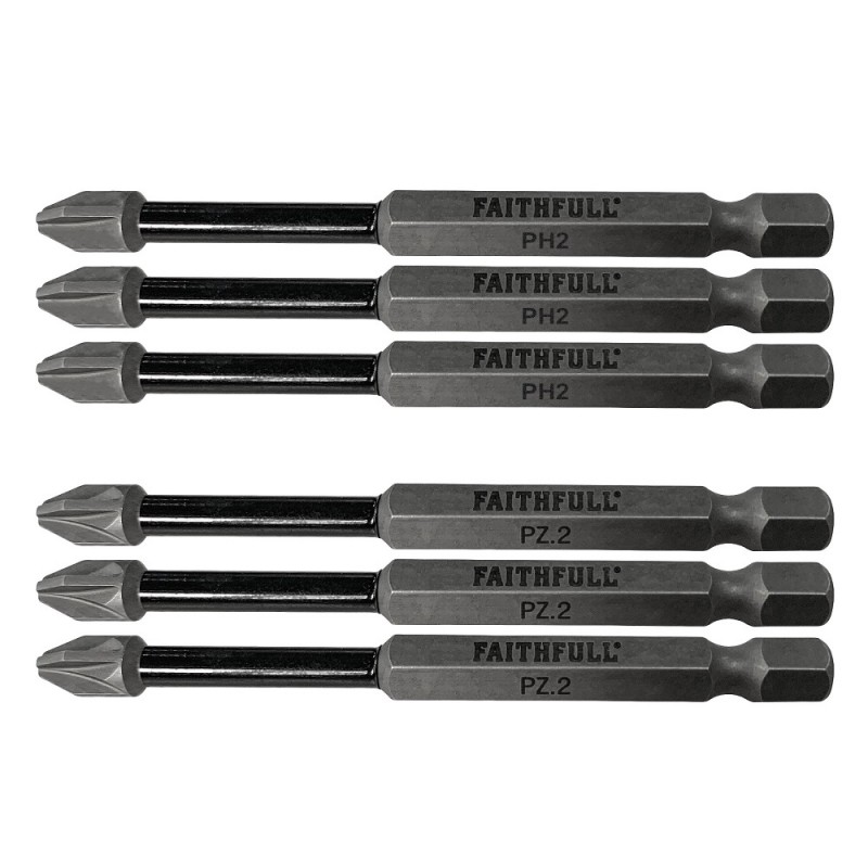 Best Pirce ⭐ FaithFull Tools Faithfull Long PZ2 PH2 75mm 150mm Screwdriver Impact Bits XMS22IMPLONG ❤️ 4 Best Pirce ⭐ FaithFull Tools Faithfull Long PZ2 PH2 75mm 150mm Screwdriver Impact Bits XMS22IMPLONG ❤️ - Image 2