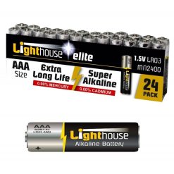 Brand new ???? Lighthouse Torches Lighthouse AAA Alkaline Batteries XMS22AAABATS Pack Of 24 ????