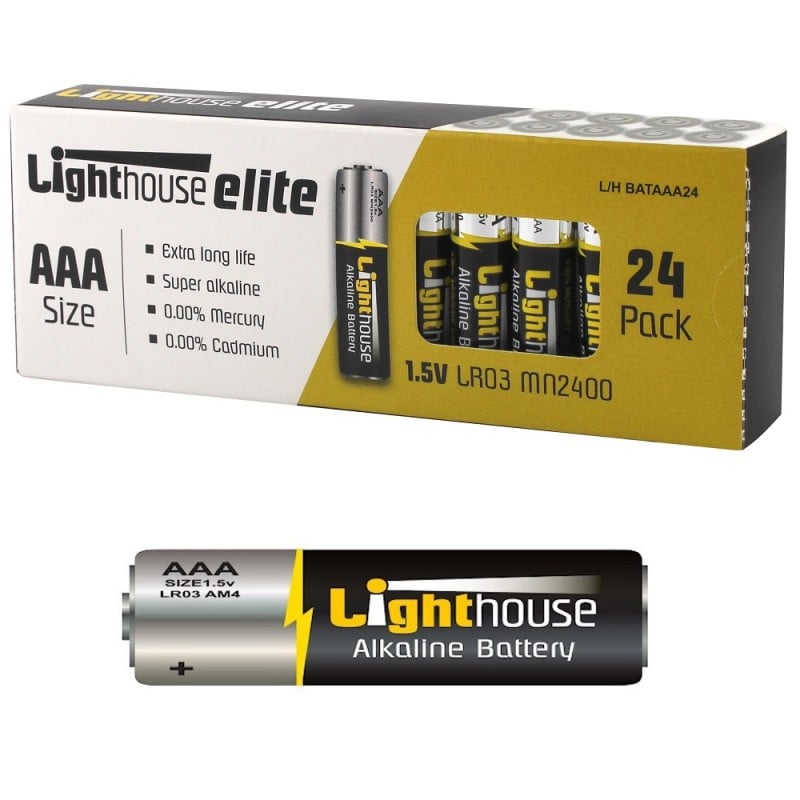 Brand new ???? Lighthouse Torches Lighthouse AAA Alkaline Batteries XMS22AAABATS Pack Of 24 ???? 4 Brand new ???? Lighthouse Torches Lighthouse AAA Alkaline Batteries XMS22AAABATS Pack Of 24 ???? - Image 2
