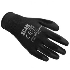 New ???? Scan PU Poly Palm Work Gloves 5 Pairs XMS22PUGLOVE ⌛ -Silverline Shop unnamed file 1835