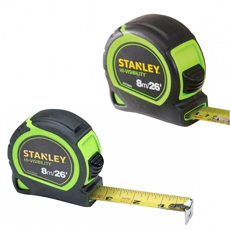 Brand new ???? Stanley Tools Stanley XMS22TYTAPE8 Hi Vis 8 Meter Tape Measure Green STHT30604HG ???? 3 Brand new ???? Stanley Tools Stanley XMS22TYTAPE8 Hi Vis 8 Meter Tape Measure Green STHT30604HG ????