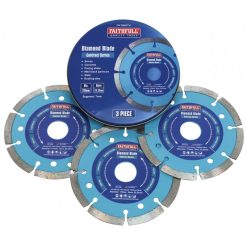 Best Sale ⭐ FaithFull Tools Faithfull 115mm Angle Grinder Diamond Cutting Blade Discs FAIDBSET3C ⭐
