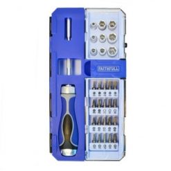 Alternative view of New ⌛ FaithFull Tools Faithfull Ratchet Screwdriver And Bit Socket Driver Set FAISDSET33R ❤️