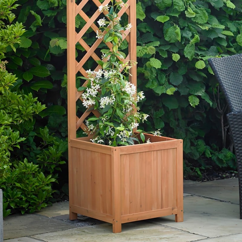 Buy ???? Kingfisher Garden Kingfisher Square Garden Wood Planter Wooden Trellis Backed 1.6m Tall PLANTER1 ???? 8 Buy ???? Kingfisher Garden Kingfisher Square Garden Wood Planter Wooden Trellis Backed 1.6m Tall PLANTER1 ???? - Image 6