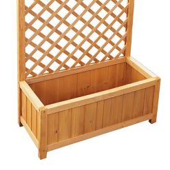 Best Sale ???? Kingfisher Garden Kingfisher Square Garden Wood Planter Wooden Trellis Backed 1m Tall PLANTER3 ???? -Silverline Shop unnamed file 237
