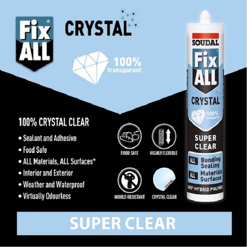 Cheap ???? Soudal Fix ALL CRYSTAL SUPER CLEAR Food Safe Sealant Adhesive ⭐ 4 Cheap ???? Soudal Fix ALL CRYSTAL SUPER CLEAR Food Safe Sealant Adhesive ⭐ - Image 2