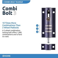 New ???? Squires Locks & Latches Squires Combi 3 Recodeable Combination Locking Door Bolt Chrome ???? -Silverline Shop unnamed file 2728