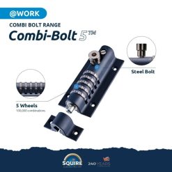 Flash Sale ???? Squires Locks & Latches Squires Combi 5 Recodeable Combination Locking Door Bolt Black Blue ⭐ -Silverline Shop unnamed file 2743