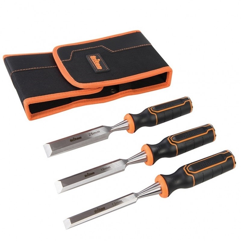 Cheap ???? Triton Tools Wood Chisel 3 Piece Pouched Set 969637 TWCS3 ✔️ 3 Cheap ???? Triton Tools Wood Chisel 3 Piece Pouched Set 969637 TWCS3 ✔️