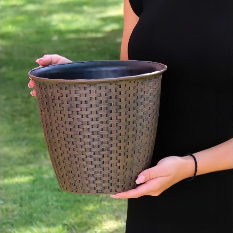 Flash Sale ✨ Kingfisher Garden Kingfisher Rattan House Garden Flower Plant Pot Interwoven Design 13.5 Inch PPOT03 ???? 5 Flash Sale ✨ Kingfisher Garden Kingfisher Rattan House Garden Flower Plant Pot Interwoven Design 13.5 Inch PPOT03 ???? - Image 3