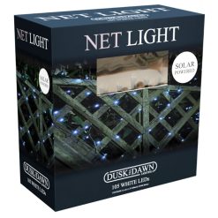 Budget ???? Kingfisher Garden Dusk Till Dawn Solar Powered Outdoor Fairy Net Lights 105 White LED SLNET1 ????