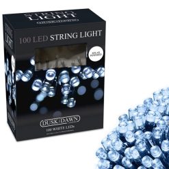 Brand new ???? Kingfisher Garden Dusk Till Dawn Solar Powered String Fairy Outdoor Lights 100 White LED SLSL3 ????