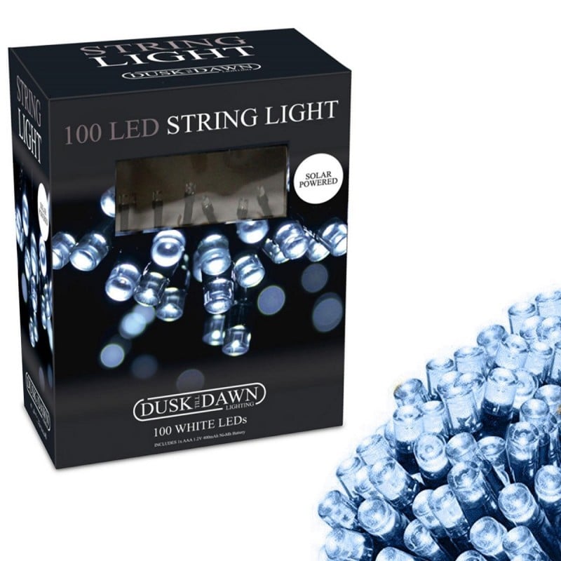 Brand new ???? Kingfisher Garden Dusk Till Dawn Solar Powered String Fairy Outdoor Lights 100 White LED SLSL3 ???? 3 Brand new ???? Kingfisher Garden Dusk Till Dawn Solar Powered String Fairy Outdoor Lights 100 White LED SLSL3 ????