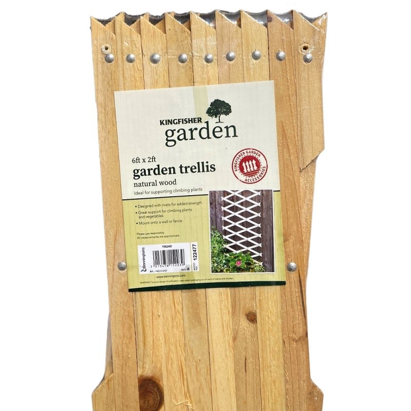 Cheapest ???? Kingfisher Garden Plant Riveted Wood Trellis Natural 6ft X 2ft TR2HD ???? 5 Cheapest ???? Kingfisher Garden Plant Riveted Wood Trellis Natural 6ft X 2ft TR2HD ???? - Image 3